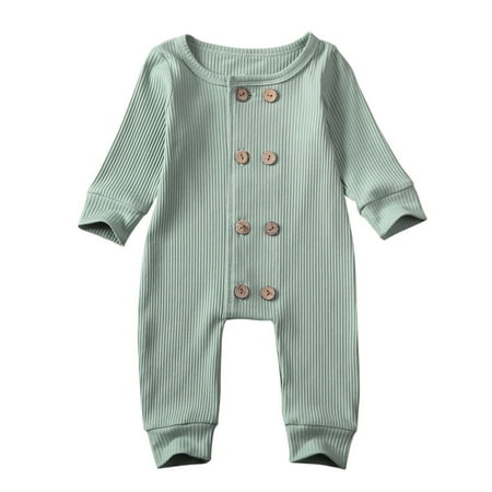 

One opening New Infant Baby Girls Solid Romper Cotton Kids Girls Long Sleeve Bodysuits Spring Clothes