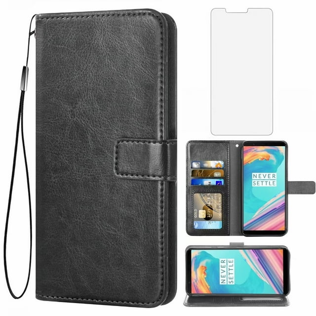 Mobile Phone Cover for oneplus-5t, Premium Flip Leather Wallet Mobile Phone Cover, 3 Card Slot Stand Function Magnetic Closure