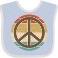 thumbnail image 3 of Inktastic Retro Peace Sign Sunset Boys or Girls Baby Bib, 3 of 4