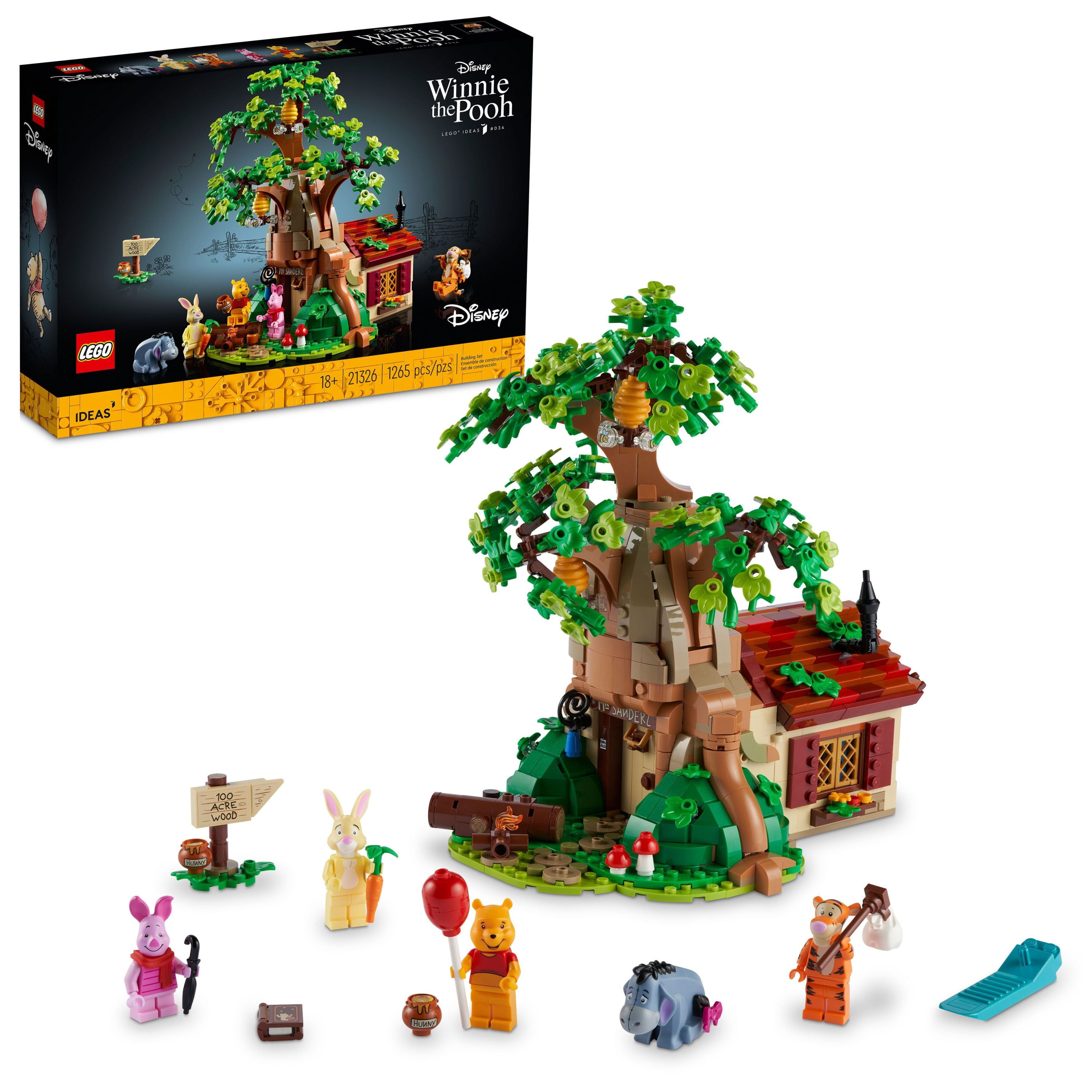 LEGO Disney Winnie The Pooh 21326 Building Set - Home Décor with Piglet Minifigure and Eeyore Figure, Pooh Bear House Opens for Access, Classic Display Model for Adults -