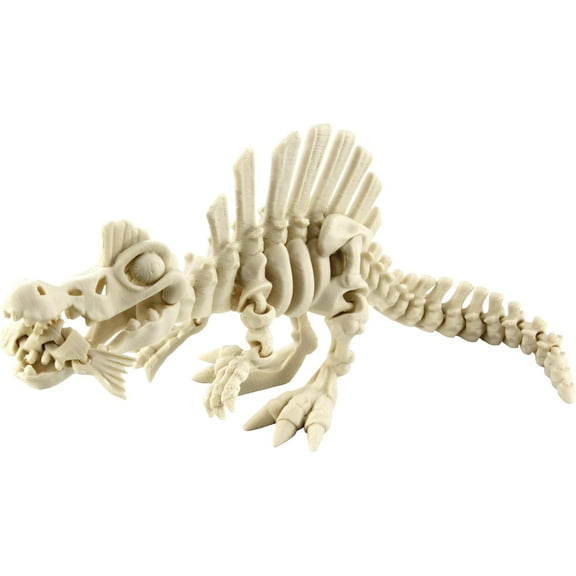 PowerTRC 3D Printed Skeleton Spinosaurus – Prehistoric Collectible Articulating Dinosaur 3D Figurine Desk Decoration for Teens and Adults, Made in USA