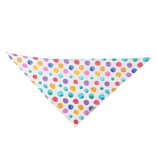 Pañuelo Para Perro Con Estampado De Lunares, Bufanda Para Mascotas, Lavable, Ajustable, Triangular, Suave, Accesorios De Disfraz, Decoración Para Perros, Gatos, Mascotas Methold PT001576-02