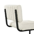 thumbnail image 6 of Bar Stool Chair Barstool, Set of 2, Ivory White, Fabric, Metal, Mid Century Pub Cafe Bistro Dining Kitchen, Modern Contemporary HB34860, 6 of 11