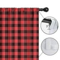 thumbnail image 4 of Blackout Kids Curtains,Red and Black Checkered Childrens Insulated Curtains Set Of 2,Bedroom Essentials,Toddler Room Decor 52"x63"(132x160cm), 4 of 4