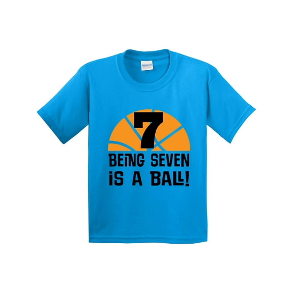 Inktastic 7th Birthday Basketball Sports Boys Youth T-Shirt