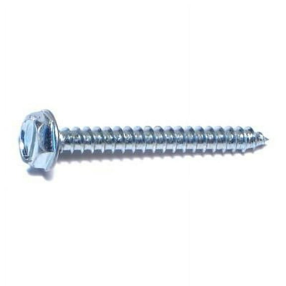 #6 x 1-1/4" Zinc Slotted Hex Sheet Metal Screws SMSHWS-014 (100 pcs)