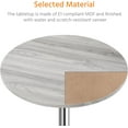 thumbnail image 5 of Topeakmart Height Adjustable Round Pub Table 360° Swivel Counter Bar Tables Bistro Tall Cocktail MDF Top, Grey, 5 of 7