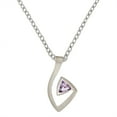 thumbnail image 3 of Silverly 925 Sterling Silver Amethyst Triangle Musical Note Earrings Pendant Necklace Set, 18", 3 of 6