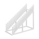 thumbnail image 2 of Estante para exhibición de azulejos, organizador de almacenamiento de materiales de construcción, soporte estable y resistente. Blanco, 2 of 9