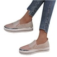 thumbnail image 4 of Zapatos de mujer, punta redonda, moda, diamantes de imitación, fondo plano y fondo grueso, zapatos informales con Pedal Wmkox8yii FOPL1616, 4 of 6