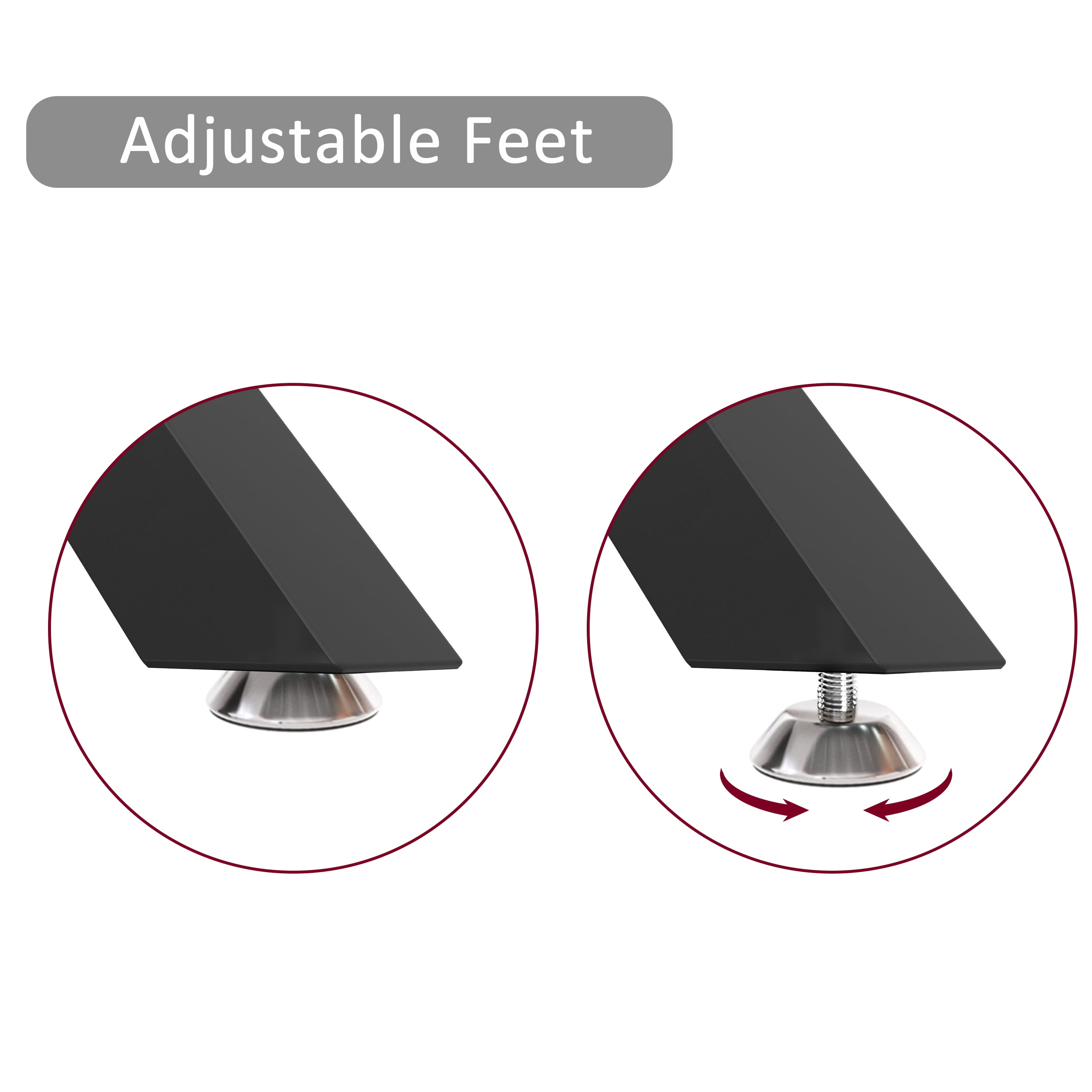 Miniyam 47" Modern Glass Dining Table for 4, Rectangular Tempered Glass Top with Metal Legs, Black