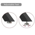 thumbnail image 4 of Miniyam 47" Modern Glass Dining Table for 4, Rectangular Tempered Glass Top with Metal Legs, Black, 4 of 7