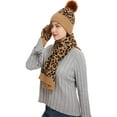 thumbnail image 3 of LINLIN Hat Gloves Scarf Set for Women, 3 Pieces Winter Warm Knitted Scarf Hat and Gloves Set Men & Women's Soft Stretch Hat Scarf and Mitten Set, 3 of 5