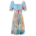 thumbnail image 4 of 2024 Colorful Burano Island Italy Watercolor Dress Women's summer suit elegant dresses for women evening dresses women, 4 of 6