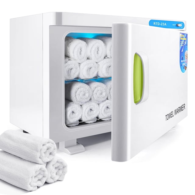 Calentador de toallas calientes, gabinete de toallas calientes de 23 L, calentador de toallas 2 en 1 para tratamientos faciales, spa, esteticistas, salón de masajes, calienta calentador de toallas ráp