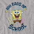 thumbnail image 2 of SpongeBob 100 Days of School Jump Unisex Infant Snap Suit for Baby, Athletic Heather, X-Large, 2 of 3