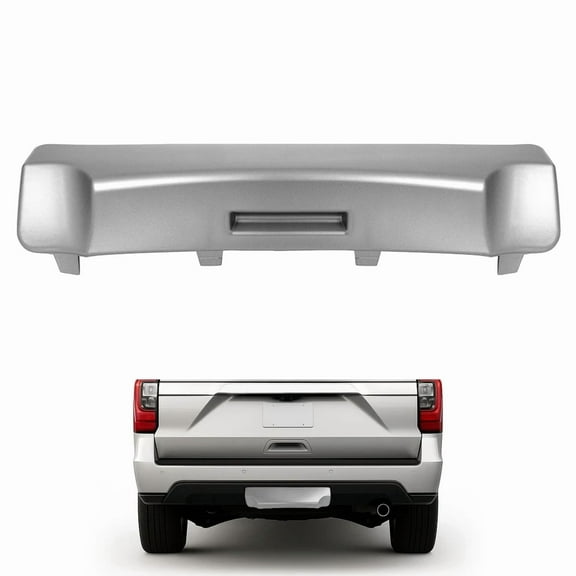 Kojem Rear Bumper Trailer Hitch Panel Receiver Cover for 2018-2021 Ford Expedition Silver Plastic
