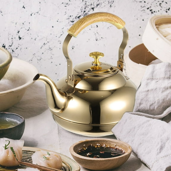 FRCOLOR Stainless Steel Tea Pot With Infuser 1.5 L Loose Tea Kettles Small Coffee Server Stovetop Teapot Hot Water Pots Small Coffee Server For Restaurant Silver Fast Boiling