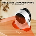 thumbnail image 5 of EARKITY Space Heater, Portable Electric Heater, Portable Electric Space Heater, Upgraded Small Desk Heater, PTC Fast Heating Ceramic Heater, Small Heater for Home, Bedroom, Office, Garage, 5 of 5