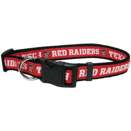 Tech Red Raiders 4 Light - Pets First College Texas Tech Raiders Pet Collar, 3 Sizes Available, Sports Fan Dog Collar