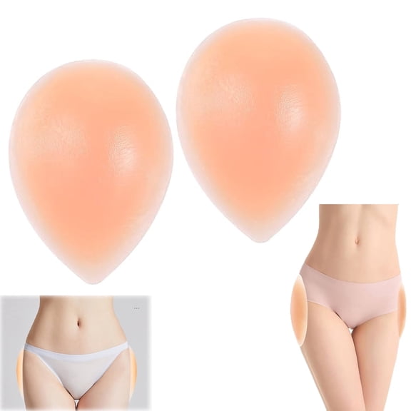 Tutuviw 1 Pairs Silicone Butt Pads for Women Seamless Self-Adhesive Hip Dip Corrector Reusable Hip Enhancer Invisible Beige Hip Pads for Leggings