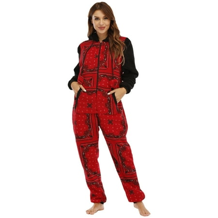 

Women s Fleece Pajamas Sleepwear Christmas Pajamas Hooded Jumpsuit Rompers Clubwear Nightwear Plush Onesie