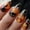 G, variant on 24Pcs Halloween Press On Nails Medium Almond & Short Square, Spooky Fake Nails Full Cover Glue on Nails for Women Girls Christmas Party Gift