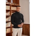 thumbnail image 3 of COOFANDY Mens Ribbed Slim Fit Knitted Pullover Casual Turtleneck Sweater, 3 of 10