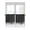 Black, variant on Ombre Green Waves Kitchen Curtains Tier 24 Inch Length, Abstract Art Gradient Modern Rod Pocket Light Filtering Window Curtains Living Room Bedroom Curtain Drapes Cafe Curtain 27.5''x24''x2