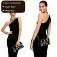 thumbnail image 4 of TSOVTHRID Leopard Diamond Chain Print Evening Clutch Purses for Women Handbags Evening Bag with Chain Crossbody Envelope Bag for Formal Wedding Party Cocktail Prom, Black, 4 of 7