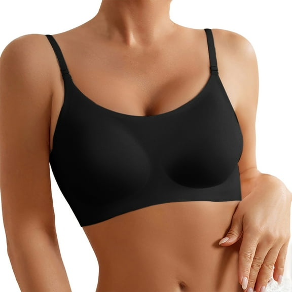 XIYON Bras For Women Ladies Front Closure Floral Lace Bra Comfortable Support Underwire T Shirt Bralette Soft Wireless Comforable Everyday Bra