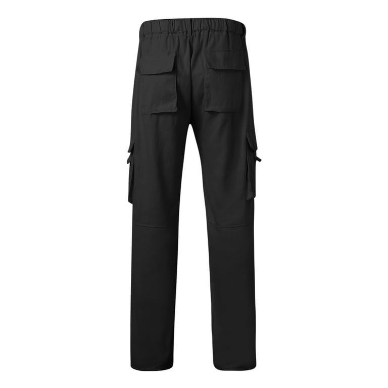 Dpytoraw Men's Hip Hop Baggy Cargo Pants With Multiple Pockets