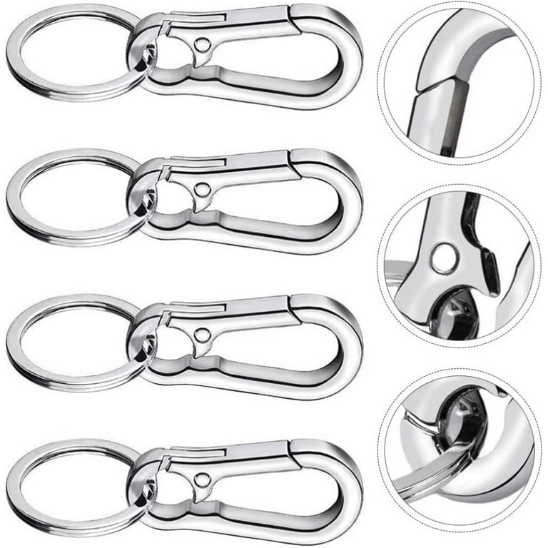 Metal Keychain Carabiner Clip Keyring Anti Lost Key Ring Chain Clips Hook  Holder