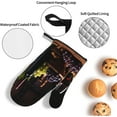 thumbnail image 4 of Oven Mitts and Pot Holders Sets of 4, Glasses Wine Grapes Kitchen Gloves for Cooking Baking Fresh Fruit Leaf Hot Pads BBQ Potholders, 4 of 6