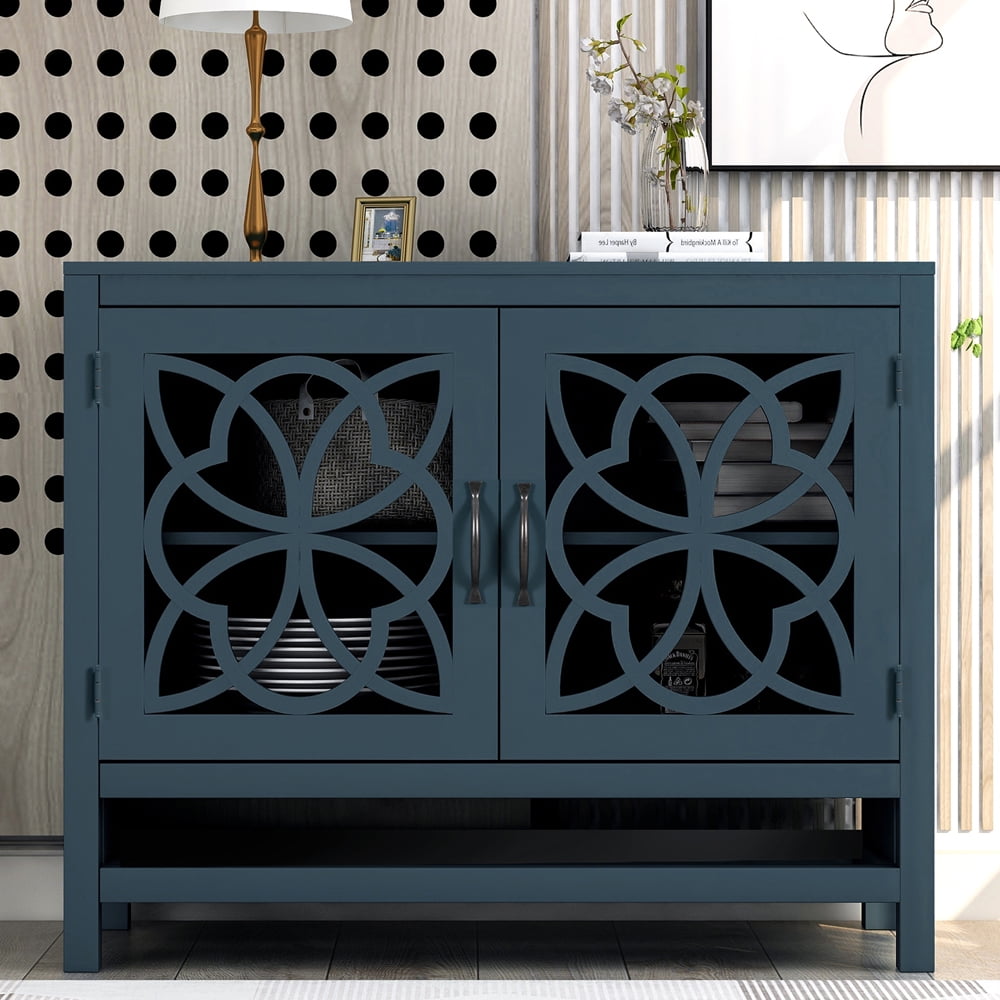 Accent with Doors, Hollow Pattern Sideboard Buffet