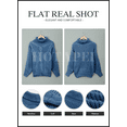 thumbnail image 4 of HOTAPEI Turtleneck Sweaters for Women Blue Oversized Cable Knit Sweater Soft Comfy Pullover Sweaters Pullover Knit Winter Tops, 4 of 5
