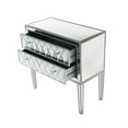 thumbnail image 4 of Elegant Decor Nightstand 2 drawers 34in. W x 16in. D x 34in. H in antique silver paint, 4 of 5