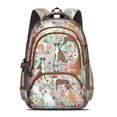 thumbnail image 2 of Cute Boxer Dog and Flowers Florals Backpack for School,Cute School Bag,Schoolbag with Adjustable Shoulder Straps & Padded Back,16.9 Inch, 2 of 5