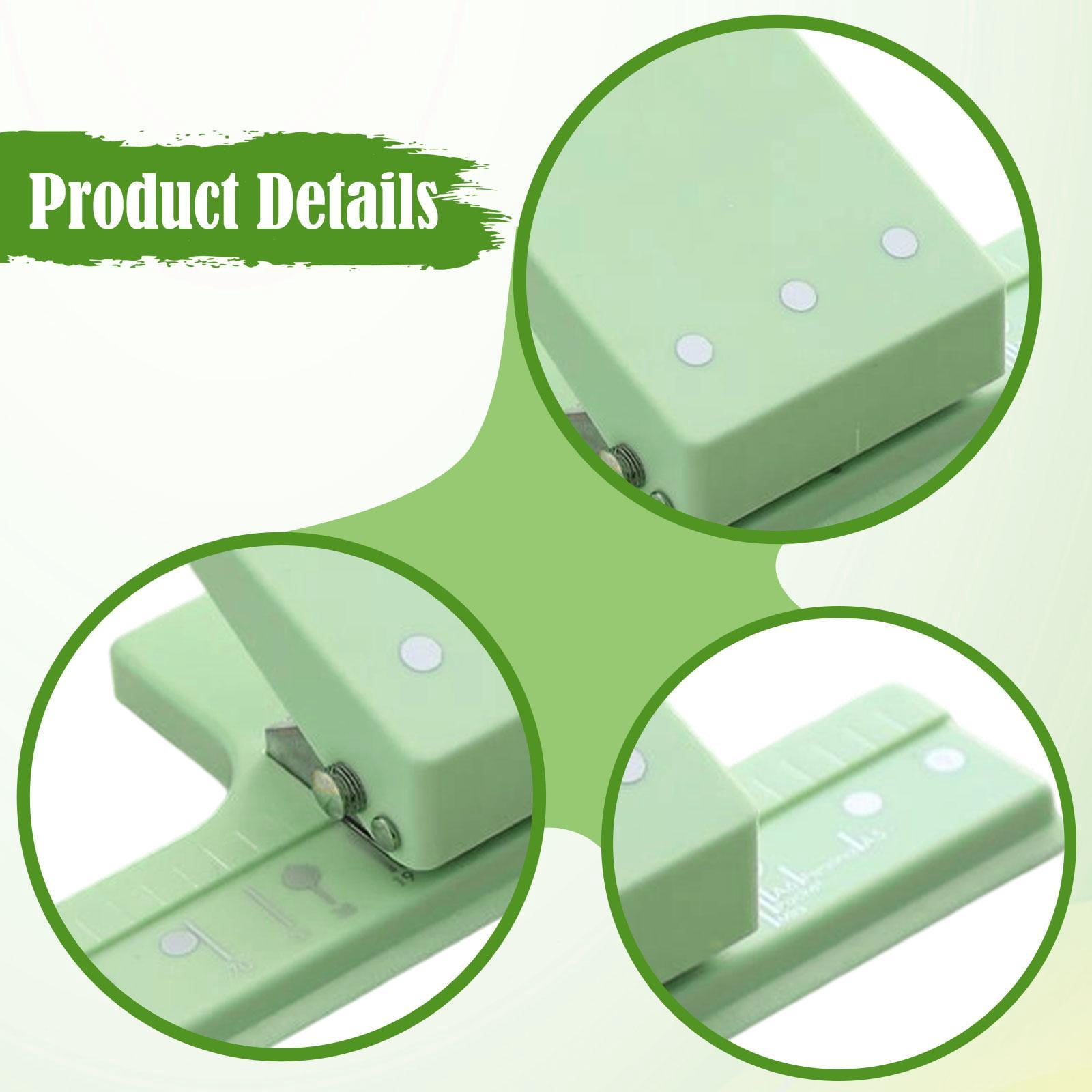 Milageto 3 Hole Punch Hole Puncher Photos Crafting Home 5 Sheet Capacity Office Classroom Green
