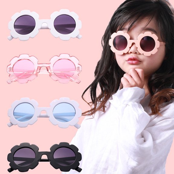 NUOLUX 2Pcs Kid Sunglasses Girls Anti UV Childrens Fashion Eyewear For Outdoor Activities Party 12.50x12.50x3.70CM