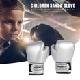 thumbnail image 4 of 2 Pcs Gants d'Entraînement de Boxe en Cuir pour Enfants (Blanc), 4 of 5