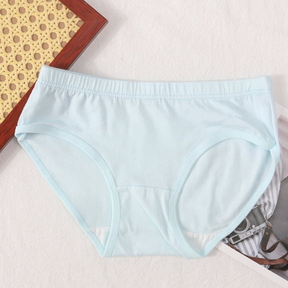 Uobin Kids Solid Color Triangle Panties,Soft Breathable Comfort‑Fit Breathable Girls Underwear, Stretch Mid Rise, Moisture-Wicking, Skin-Friendly Fabric Briefs Kids Panties