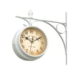 thumbnail image 3 of Reloj De Pared Retro Reloj De Pared De Hierro Reloj Colgante De Doble Cara Reloj Decorativo Silencioso Reloj De Pared Con Pilas Para El Hogar Pasillo Café Restaurante Guardurnaity HA025243-02, 3 of 5