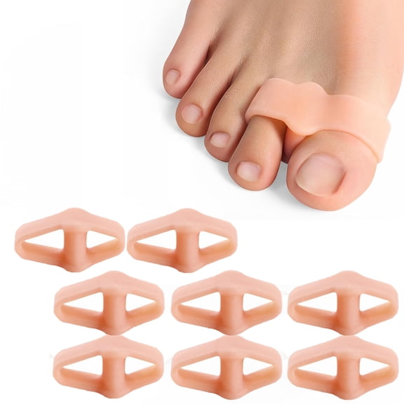 Pack of 12 Bunion Corrector, Toe Separators with 2 Loops, Big Toe Spacer Suitable for Bunion and Overlapping Toe