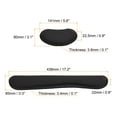 thumbnail image 2 of Uxcell Keyboard Wrist Pad Mouse Wrist Rest Ergonomic Wrist Support Comfortable Memory Foam Style 1, Black 1 Set, 2 of 5