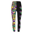 thumbnail image 4 of BiZtdJrK Lightning Sale Mardi Gras Leggings for Women 2025 Carnival Fancy Mask Printed Holiday Tights Gym Casual High Waisted Yoga Pants Outdoor Full Length Running Leggings Multicolor S, 4 of 5