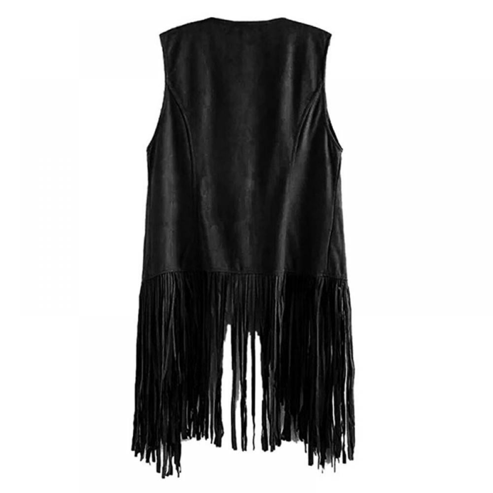 Vintage store Fringe Leather Vest