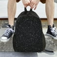 thumbnail image 3 of Easygd Black Glitter Versatile and Stylish Backpack: Comfort, Storage, and Durability for College,Work, Travel, and Everyday Use, 3 of 8