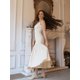 thumbnail image 4 of Vestido elegante femenino liso holgado y plisado con dobladillo, vestido de tirantes elegante con cuello en U, sin mangas, sin espalda, envuelto en la cadera, vestidos largos para fiesta, 4 of 5
