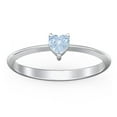 thumbnail image 2 of Heart Birthstone Ring - Aquamarine (March), 2 of 6